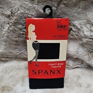 SPANX Black Patterned Tights